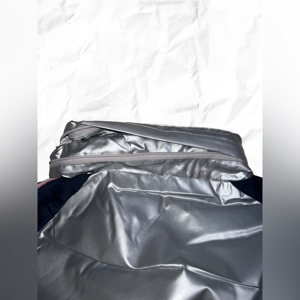 Kappa Authentic Zilcar Metallic Silver Slim Fit Windbreaker - Picture 5 of 10